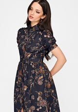 Poison Eden Midaxi Shirt Dress - Midnight