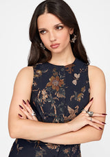 Poison Eden Button Up Mini Dress - Black