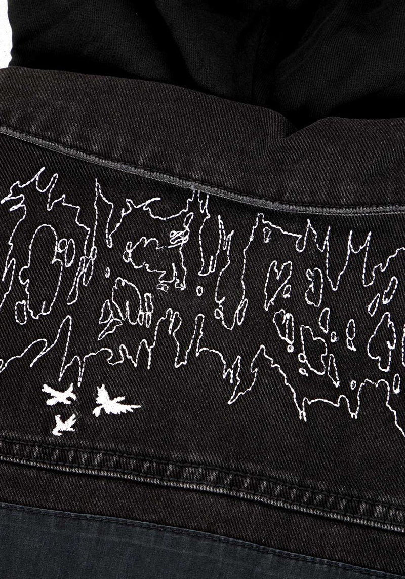 Damage Denim Hooded Jacket