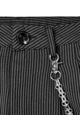 DANDY STRIPED TROUSERS WITH CHAIN