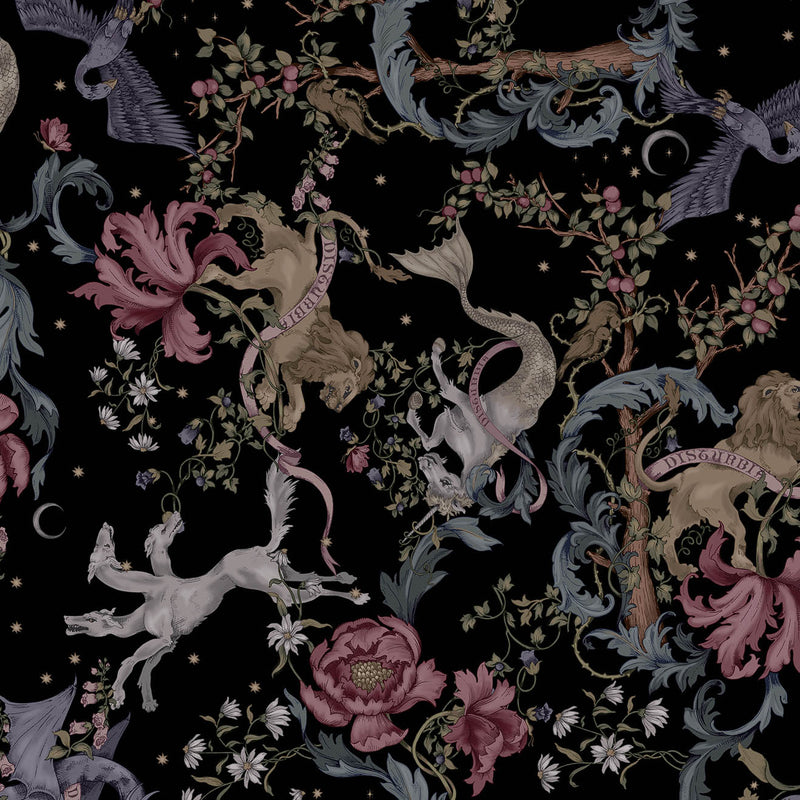 Merunicorn Enchanted Forest Print Ruched Corset Top