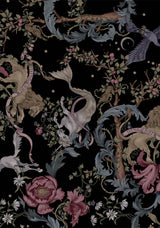 Merunicorn Enchanted Forest Print Midi Shirt Dress