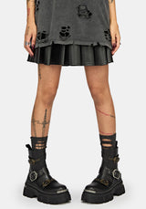 Grunora Buckled Leather Biker Boots US 8