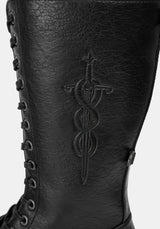 Morwyn Calf Lace Up Platform Boots EU 39