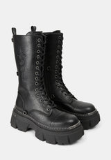 Morwyn Calf Lace Up Platform Boots EU 39