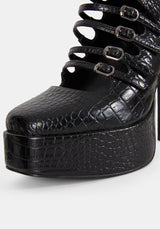 Scythera Multi Buckle Platform Heels EU 39