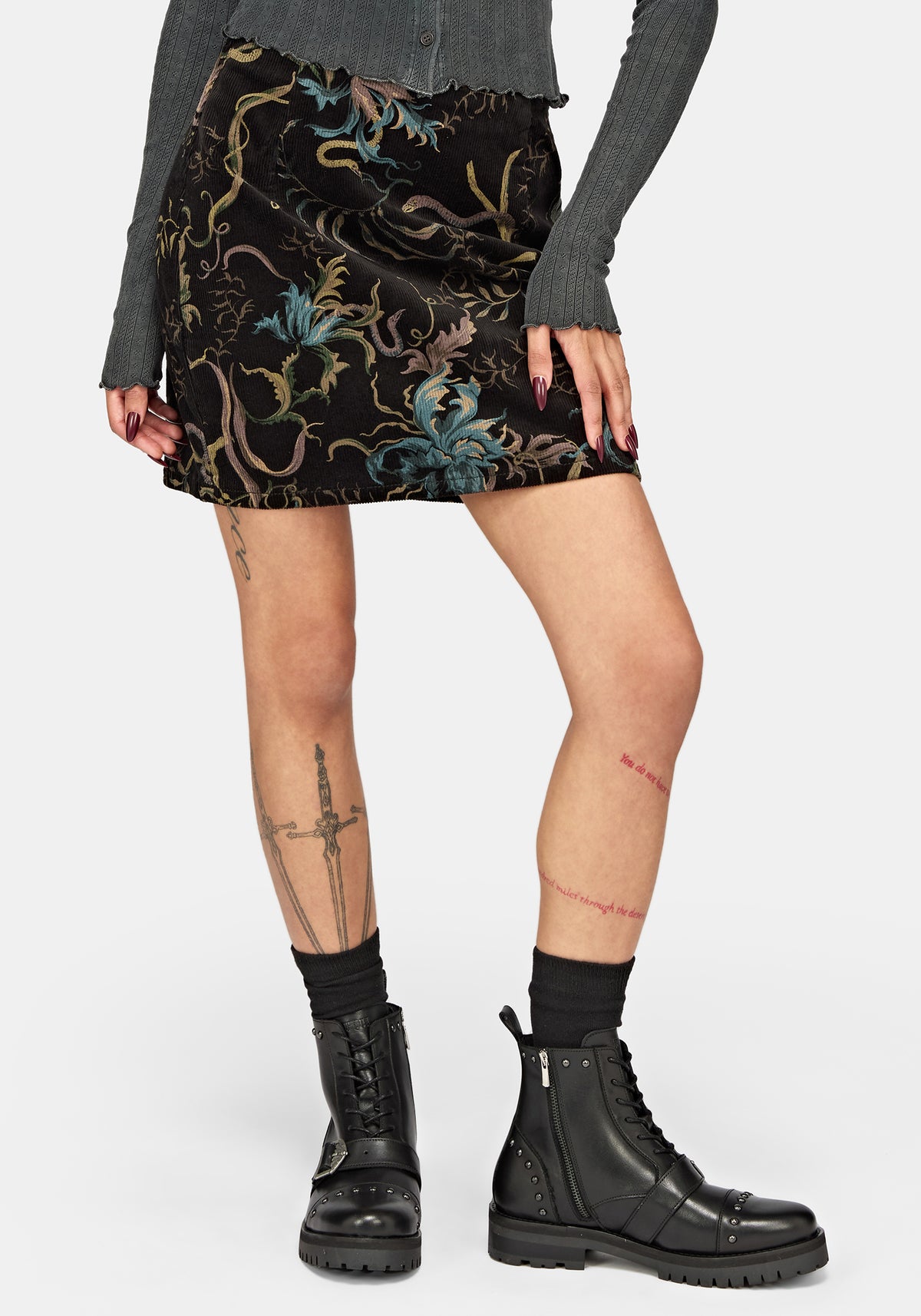 Esmelina Leather Rosamoth Buckle Boots