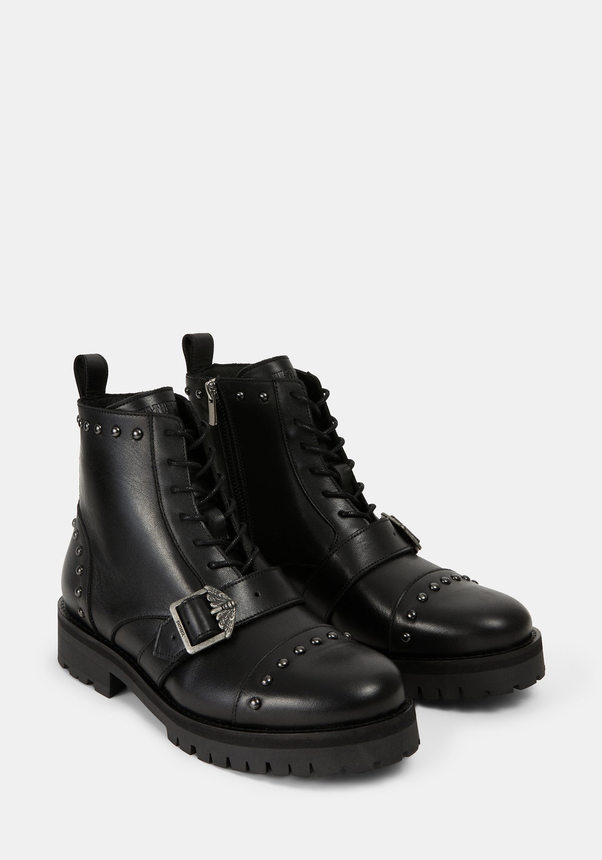 Esmelina Leather Rosamoth Buckle Boots