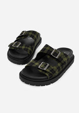 Terra Gingham Buckle Sandals