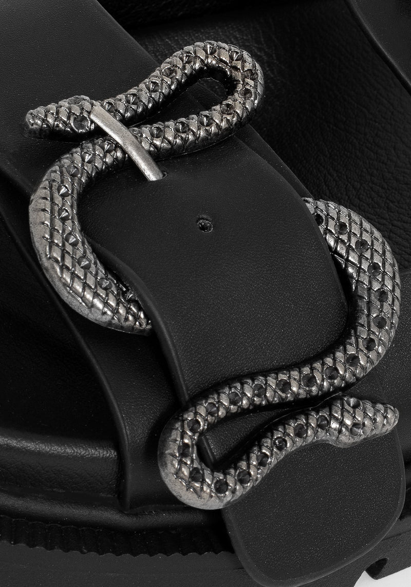 Mamba Snake Buckle Sandals