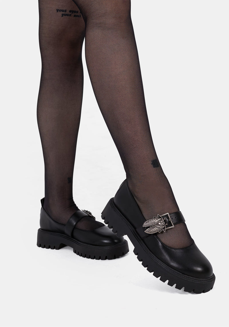 Swarm Bug Buckle Mary Jane Shoes
