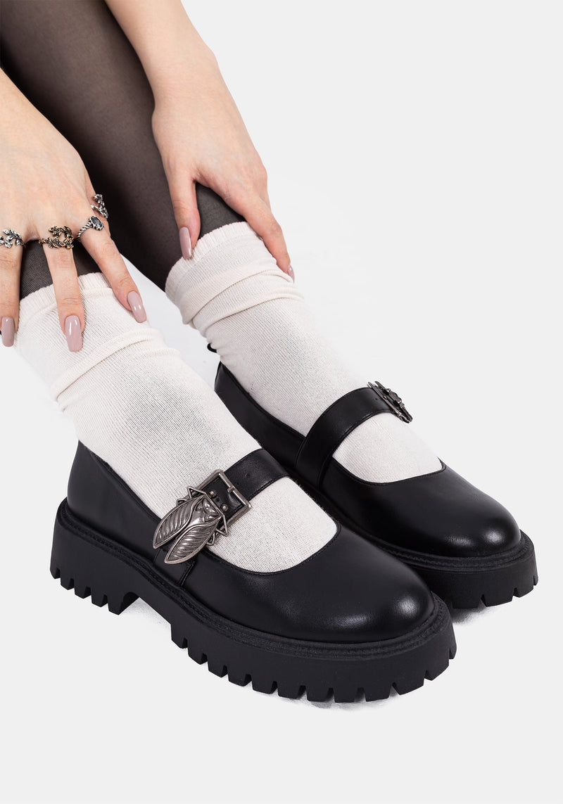 Swarm Bug Buckle Mary Jane Shoes