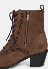 Lilith Suedette Embroidered Boots