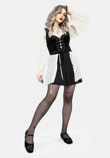 Nyla Velvet Embroidered Ballerina Pumps