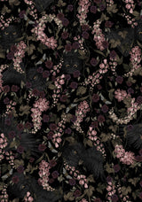 Noctua Owl Foxglove Printed Tiered Midaxi Dress