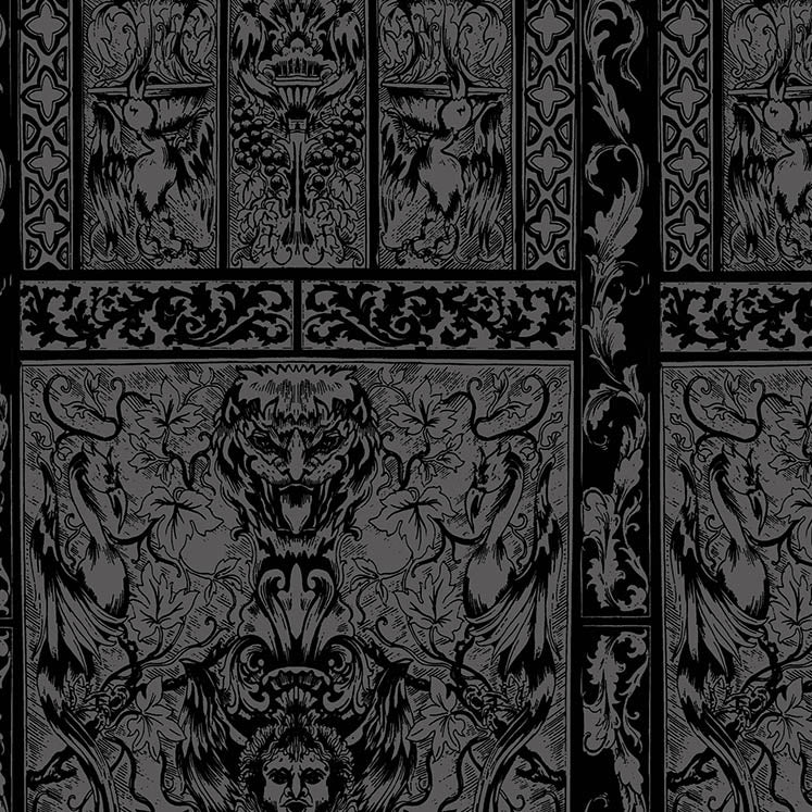 Fracture Cathedral Print Smock Mini Dress