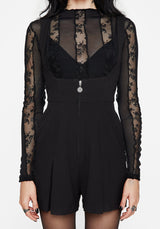 Grace Zip Front Pinafore Playsuit