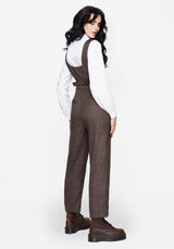 Lamya Check Tailored Straight Leg Suspender Trouser