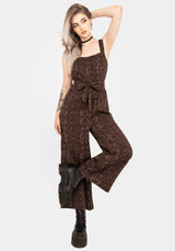 Fianna Wide Leg Jumpsuit - Brown