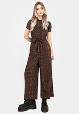 Fianna Wide Leg Jumpsuit - Brown