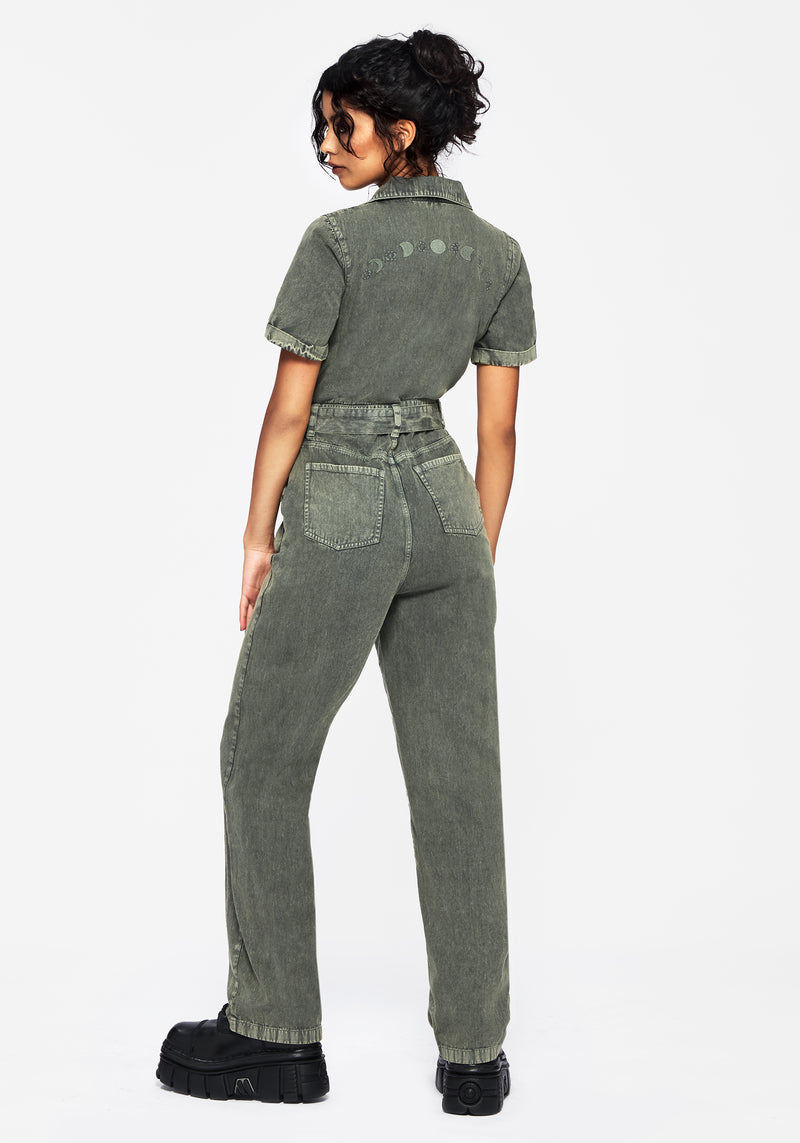 Nuit Cotton Moon Phase Embroidered Jumpsuit