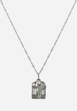 Primavera Bird Cage Pendant Necklace