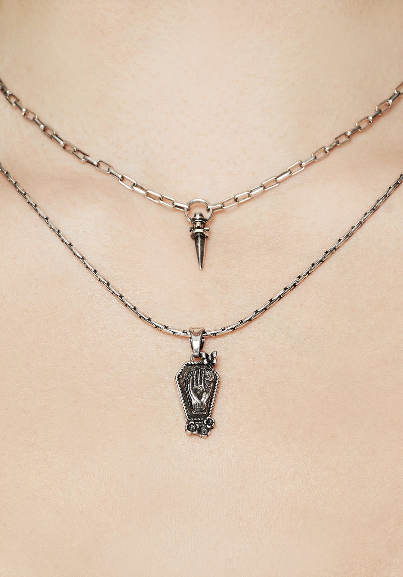 Arbor Coffin Pendant Necklace