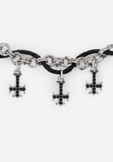 Catkin Cord Weave Cross Choker