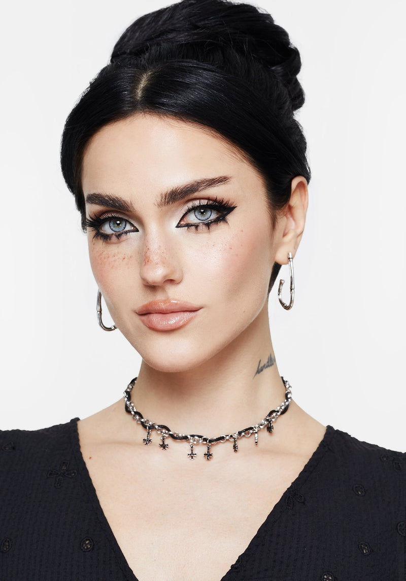 Bones Charm Hoop Earrings