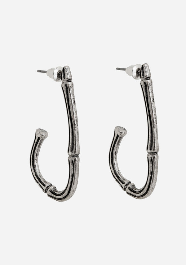 Bones Charm Hoop Earrings