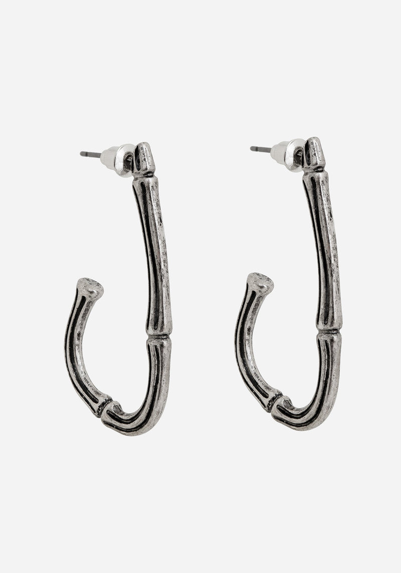 Bones Charm Hoop Earrings