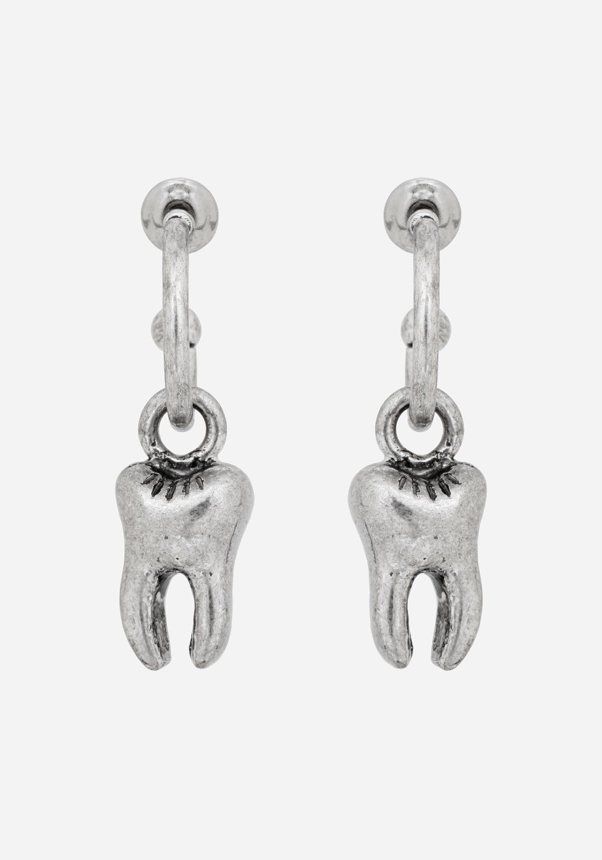 Tooth Charm Hoop Earrings