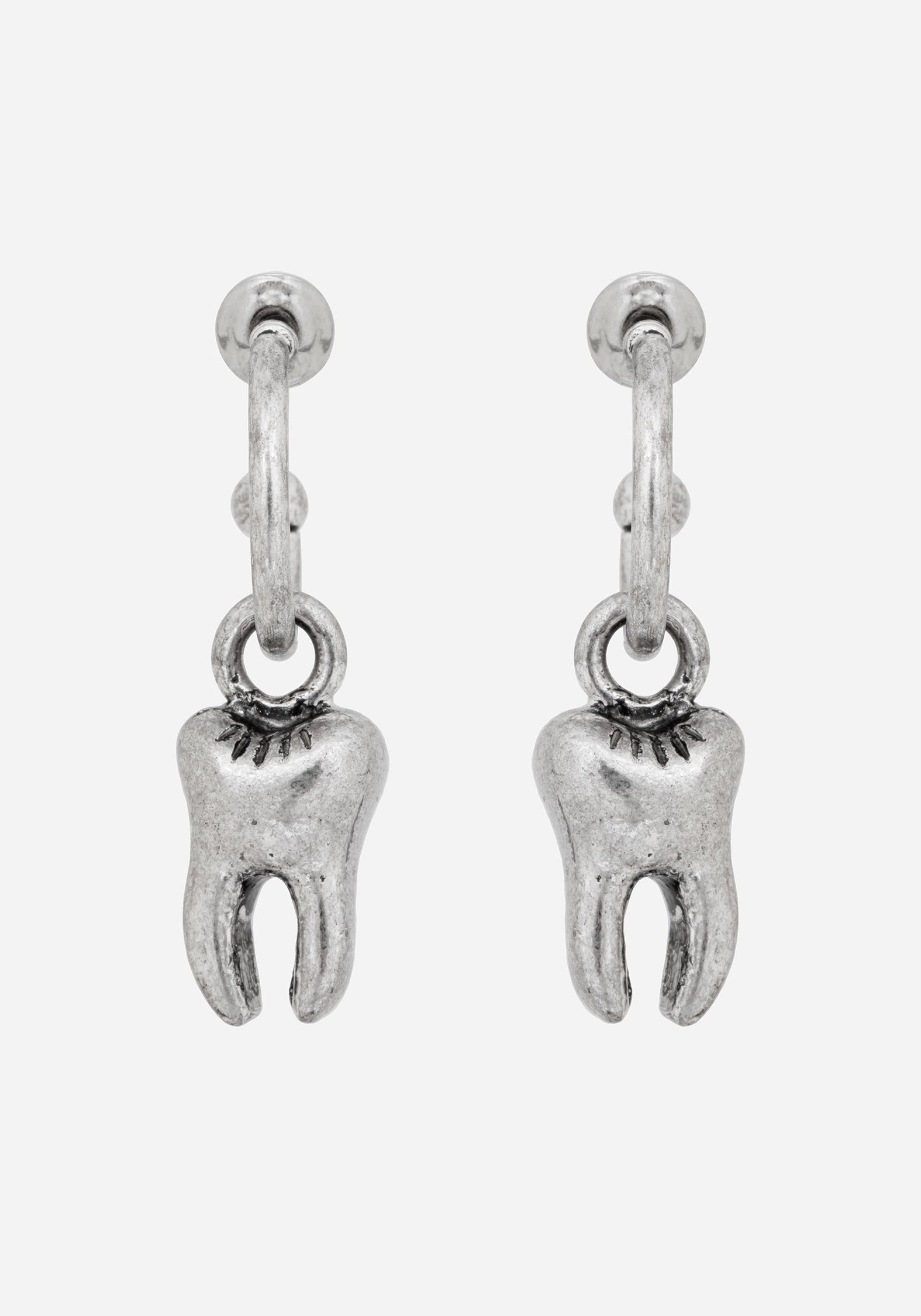 Tooth Charm Hoop Earrings