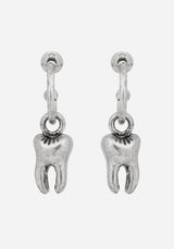 Tooth Charm Hoop Earrings