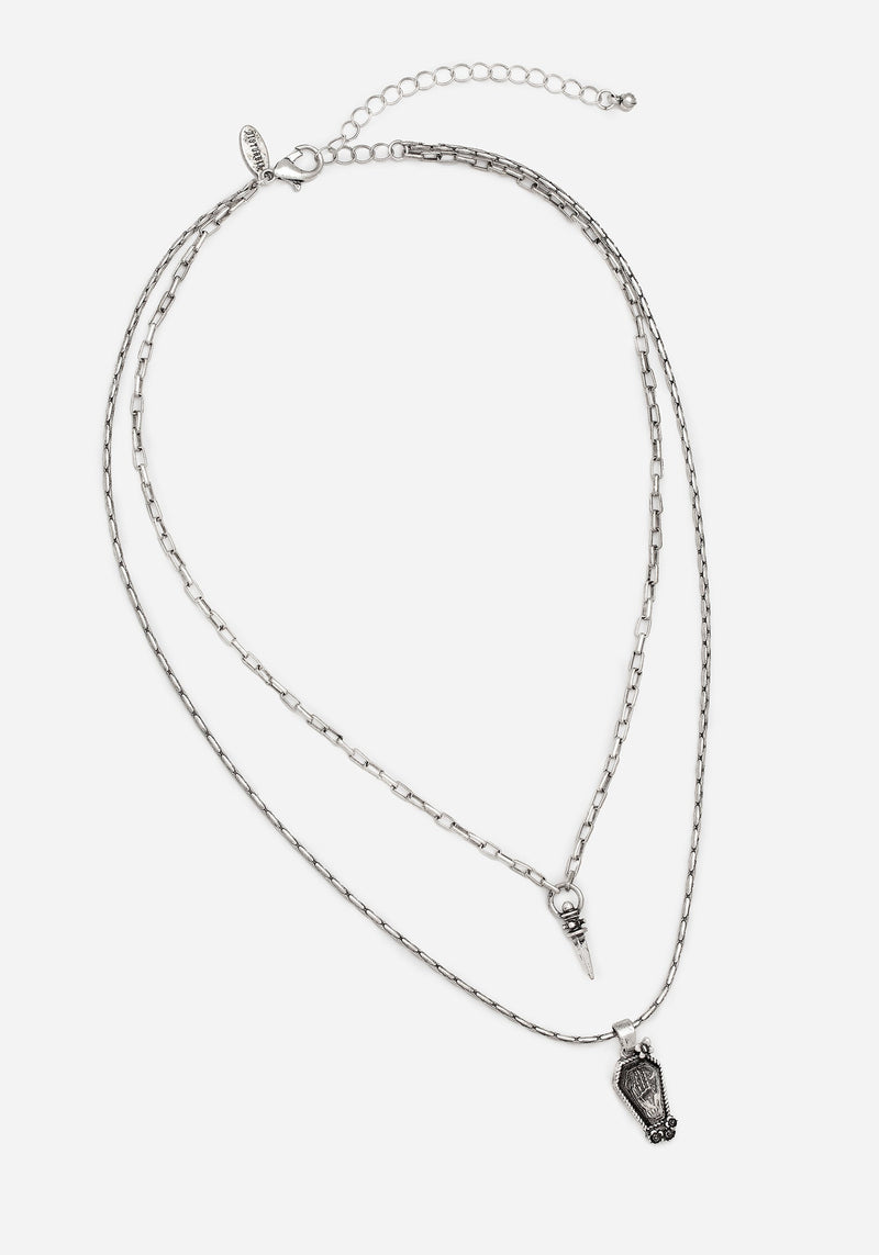 Arbor Coffin Pendant Necklace