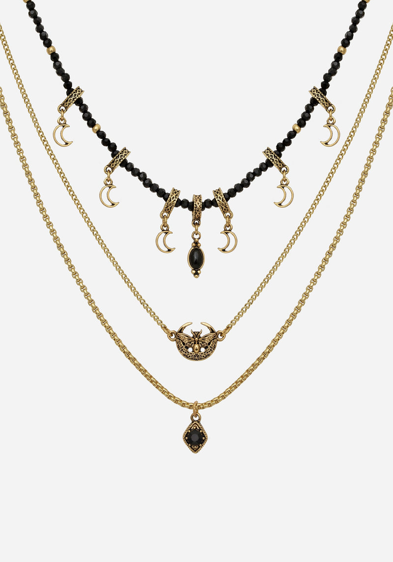 Ciela Moon Moth Layered Necklace