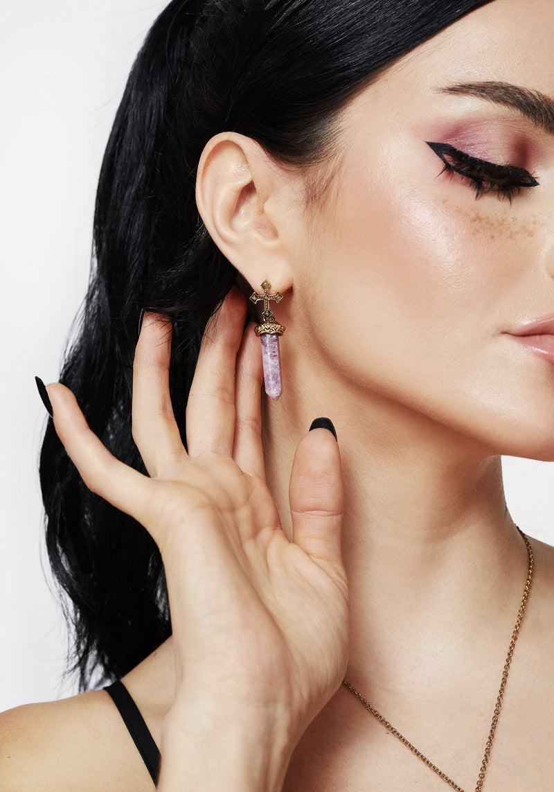 Vallum Cross Shard Earrings