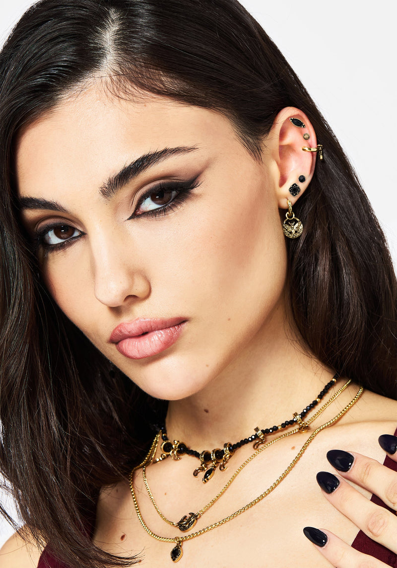 Ciela Moon Moth Earring Set