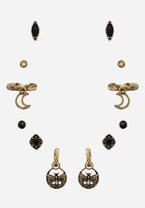 Ciela Moon Moth Earring Set