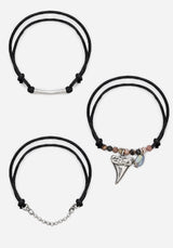 Shark Tooth Rope Bracelet Set