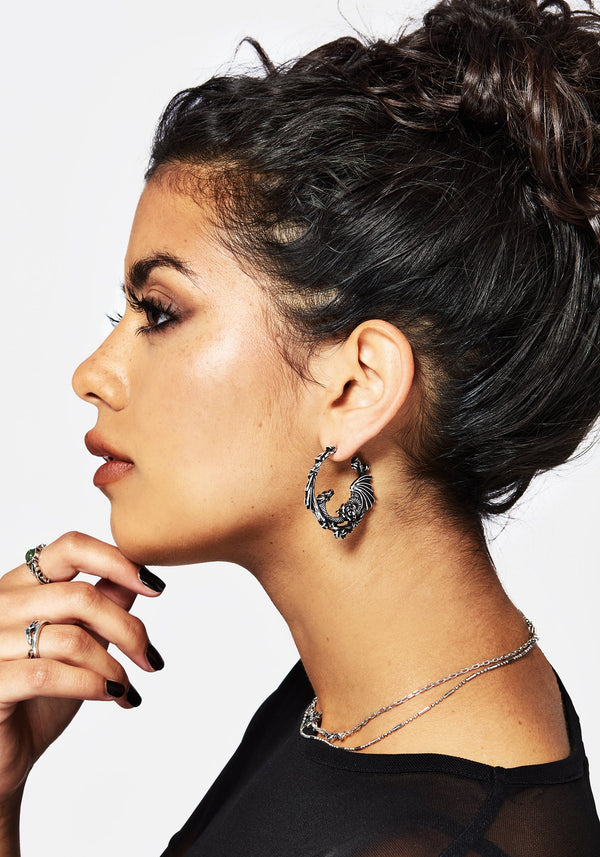 Petra Dragon Hoop Earrings