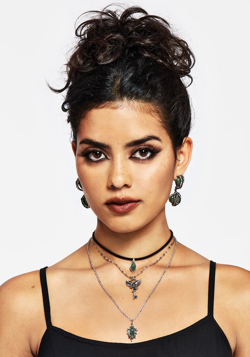 Petra Dragon Key Layered Necklace