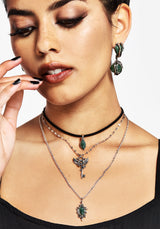 Petra Dragon Key Layered Necklace