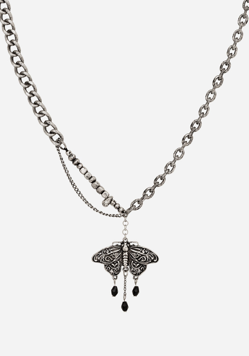 Rowan Moth Mixed Chain Necklace