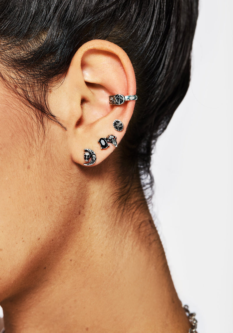 Moira Skull Stud Earrings Set