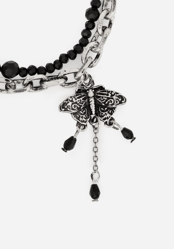 Rowan Moth Mixed Chain Bracelet