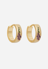 Hermia Foxglove Hoop Earrings