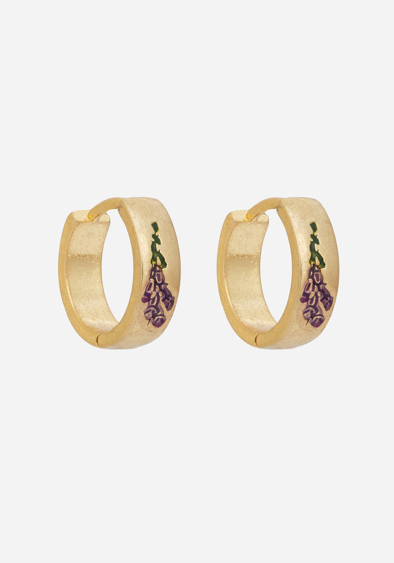 Hermia Foxglove Hoop Earrings
