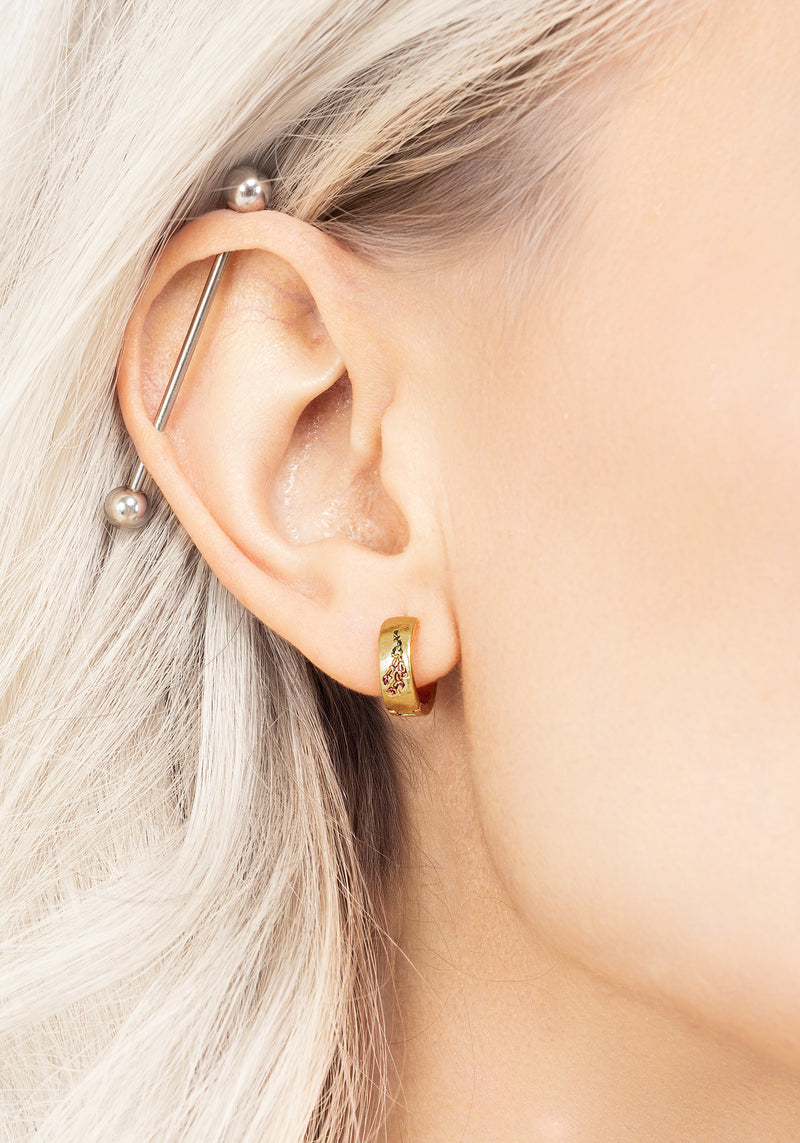 Hermia Foxglove Hoop Earrings