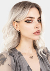 Cyrus Moth Charm Hoop Earrings